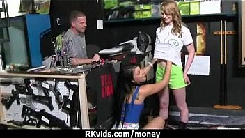 Stunning euro teen gets talked in to giving a blowjob for cash 22