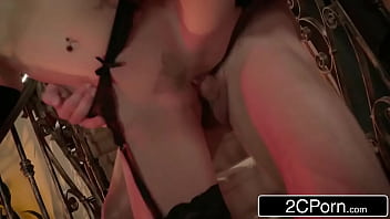 Husband in the next room but she's riding a big dick in a witch costume Husband in the next room but she's riding a big dick in a witch costume
