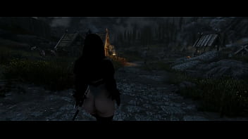 Busty skyrim mc walks nude in public
