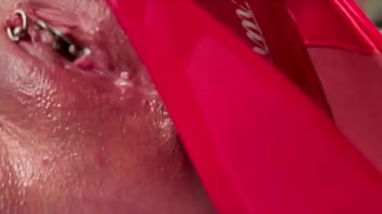 Anal masturbate by high heels and juice pussy after orgasm