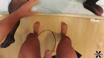 The perverted mugus tries the taste of maxine x's squirt