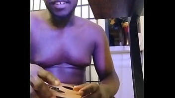 Purple lights while naked1