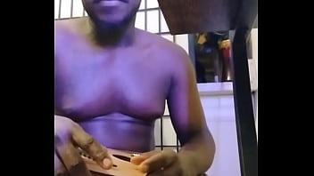 Purple lights while naked1