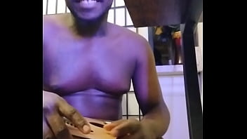 Purple lights while naked1