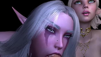 Pov blowjob two hot elf suck cock