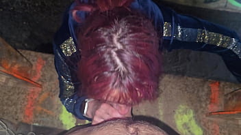 Terrifying pedestrian bridge walk with sarah bj — fear turns to wet desire