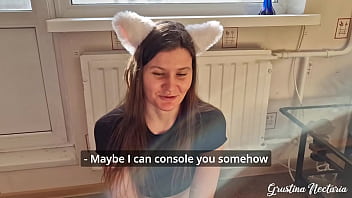 I ordered a kitten but they sent me a furry girl first i was upset but the i let her to lick my dick inserted anal tail plug and fucked her tight pussy