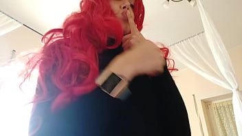 My stepsister is very naughty with her stockings and her new dildo