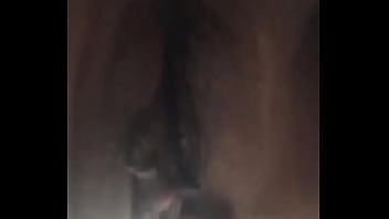 Ebony playing with tight pussy