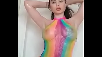 Lana rainbow lingerie jerkoff