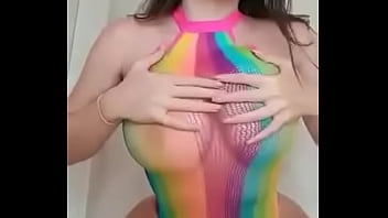 Lana rainbow lingerie jerkoff