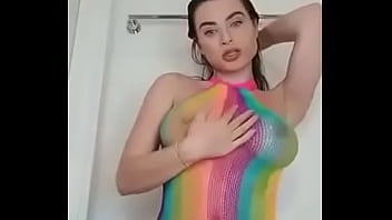 Lana rainbow lingerie jerkoff