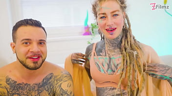 Tattooed stretched & soaked by massive italian cock – deepthroat atm & gaping finish