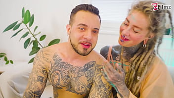 Tattooed stretched & soaked by massive italian cock – deepthroat atm & gaping finish