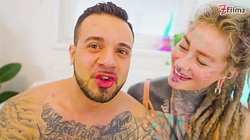 Tattooed stretched & soaked by massive italian cock – deepthroat atm & gaping finish