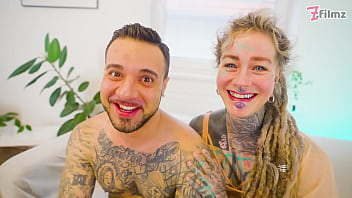 Tattooed stretched & soaked by massive italian cock – deepthroat atm & gaping finish