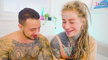 Tattooed stretched & soaked by massive italian cock – deepthroat atm & gaping finish