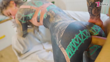 Tattooed stretched & soaked by massive italian cock – deepthroat atm & gaping finish