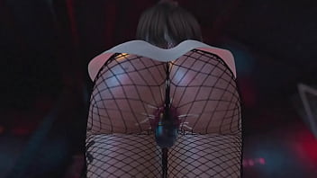 Asian coworker tries to hide an anal dildo rumbling in her ass second life