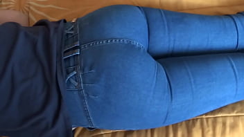 Beautiful stepmom shows off her big ass and hairy pussy while i masturbate