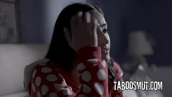 Hot brunette teen has a crush for her new step uncle