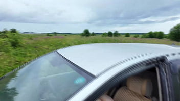 Tattooed skinny black pearlanus stretched in my car