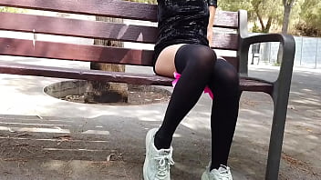 Wet panties outside hot lady