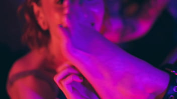 Sub girl with big feet locked to spreader bar for the pleasure of her goddess