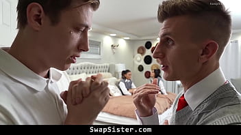 The game quickly becomes a hot makeout session the horny stepsiblings swapsister