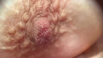 Extreme close up on my nipples play i think you never see it