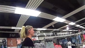 Stunning czech teenie was teased in the shopping centre and shagged in pov