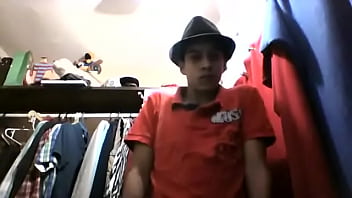 Brunnette hot guy striptease