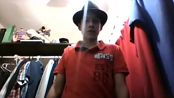 Brunnette hot guy striptease