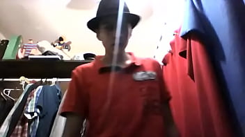 Brunnette hot guy striptease