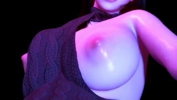 Girl sit on a moving chair