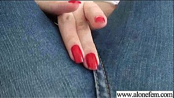 Alone freak girl insert stuffs in her holes movie 07