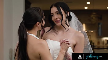 Frustrated brides have passionate sex