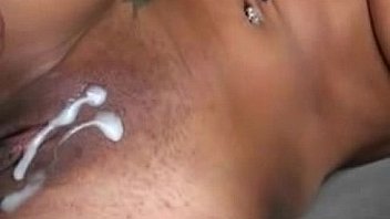 Black chick gets her pussy creamed