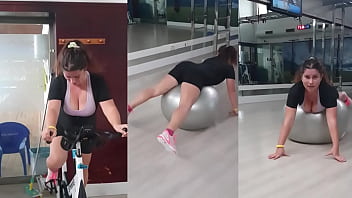 Hot Teen With Big Tits And Perfect Ass In The Gym Warming Up For Sex In Doggy Huge Cum On Asshole thumbnail