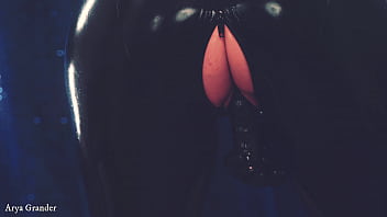 Hot rubber big ass milf arya grander teasing in shiny clothes