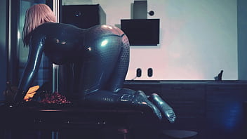 Hot rubber big ass milf arya grander teasing in shiny clothes