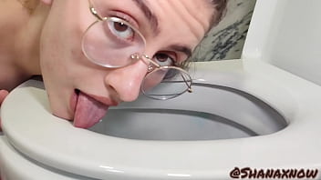 Dirty toilet sla very fetish humiliation rimming licking cum