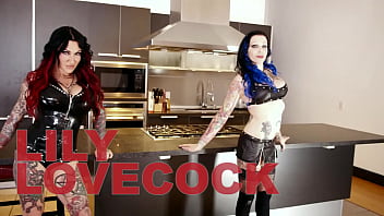 Jenevieve hexx & vinyl vixon 2 girl big dick pov blowjob and cum swap and swallow