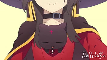 Megumin andando ao som do vídeo do pato andando