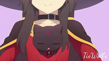Megumin andando ao som do vídeo do pato andando