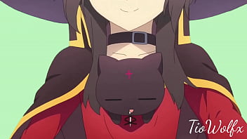 Megumin andando ao som do vídeo do pato andando
