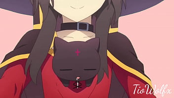 Megumin andando ao som do vídeo do pato andando