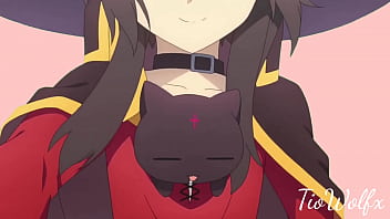 Megumin andando ao som do vídeo do pato andando