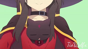 Megumin andando ao som do vídeo do pato andando