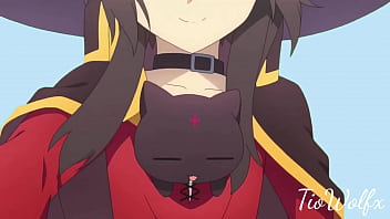 Megumin andando ao som do vídeo do pato andando